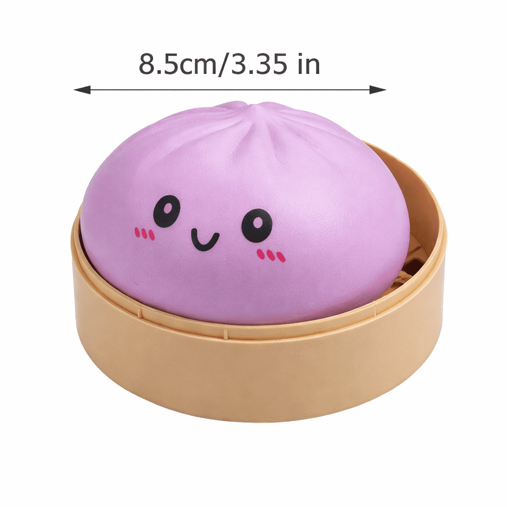 Mystery Steamed Bun Squishies Toy, Cute Stress Relief Fidget, Soft Squeeze Sensory Toy for Anxiety Relief, Random Color Decompression Toy for Adults