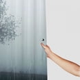 thumbnail image 3 of Chilfamy  Landscape Shower Curtain, Rainy Scenery with Water Drops of Bare Branches in The Idyllic Forest, Cloth Fabric Bathroom Decor Set with Hooks, Dark Slate Blue Grey White, 3 of 7