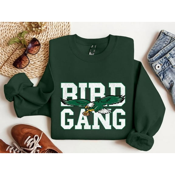 Bird Gang Sweatshirt, Game Day Shirt, Philadelphia Football Shirts, Distressed Philly Football Apparel, Bird Gang Sweatshirt, Football Shirt Tshirt All Size S-5XL