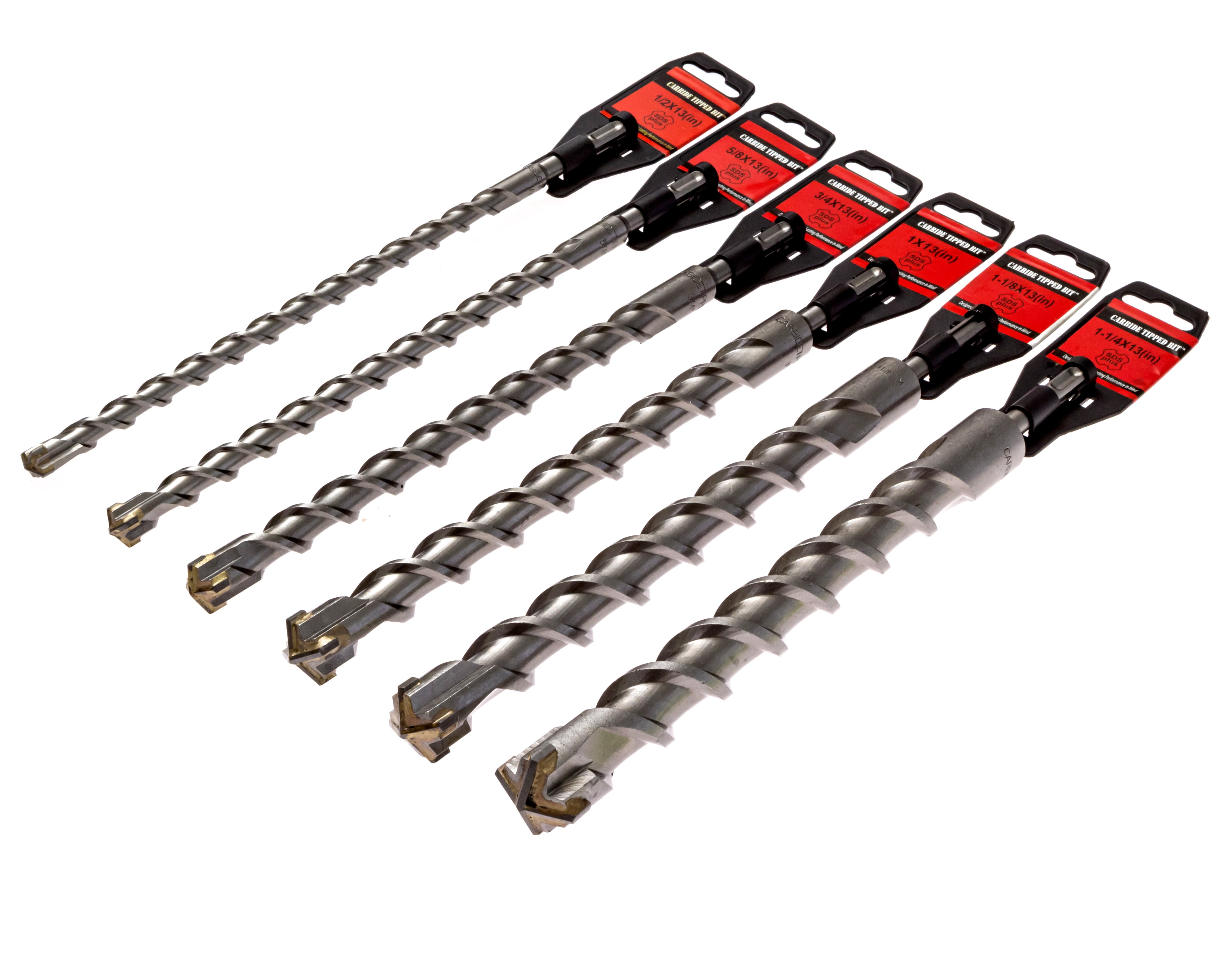 6 Piece Carbide Tipped Masonry Drill Bit Set SDS Plus