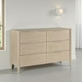 thumbnail image 6 of Benjara Maty Dresser, 58 Inch, 6 Drawers, Light Oak Brown Ceruse, Nickel Pulls, 6 of 6