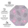 thumbnail image 4 of Balery 6 Pcs Pink Flamingoleather Coasters Set, Drink Table Cup Coasters For Living Room Kitchen Coffee Decor, 4 of 9
