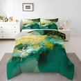 thumbnail image 2 of jejeloiu Aesthetic Marble Pattern Queen Comforter Set,Minimalism Geometric Art Bedding Sets,Green Yellow Ombre Bedding Comforter Set,Breathable Bedroom Decor Reversible,3-Piece, 2 of 8