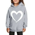 thumbnail image 1 of Sudaderas con capucha para niños y niñas, sudaderas casuales de manga larga, lindas sudaderas de gran tamaño con bolsillo de polar, chaquetas para niñas, 1 of 4