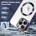 thumbnail image 4 of Magnetic Case for iPhone 14 Pro 6.1'', [Built-in Camera Lens Cover] Soft Shockproof Clear Back Slim Phone Case [Compatible with MagSafe] for iPhone 14 Pro, Deep Purple, 4 of 14