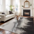 thumbnail image 3 of Area Rug 72×108in, Misty Snow Mountains Floor Carpet Living Room Rug, Forest Landscape Grey Non-Slip Welcome Mat Indoor Rugs for Bedroom Dining Room, 3 of 9