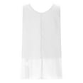 thumbnail image 5 of Uaswgudfs Stylish Round Neck Sleeveless Layered Tank Top for Women with Subtle Dotted Texture, Flared Hemline for Versatile Occasions, Soft and Chic White M, 5 of 5