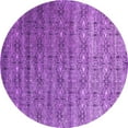 thumbnail image 1 of Ahgly Company Indoor Round Abstract Purple Contemporary Area Rugs, 3' Round, 1 of 4