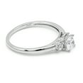 thumbnail image 3 of Nina Engagement Ring Womens Sterling Silver 3 Stone Cz Ginger Lyne Collection Size 12, 3 of 6