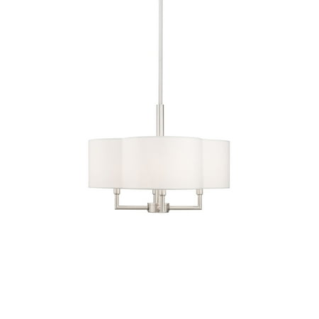 

Livex Lighting 51924 Chelsea 4 Light 18 Wide Drum Chandelier - Nickel