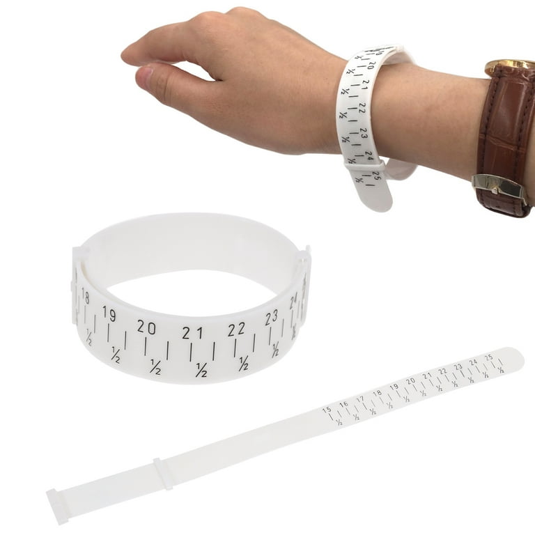Bracelet Sizer Measuring Tool Gauge Jewelry Bangle Circle Wrist Measure Mandrel Ring Wristlet Size Watch Finger, Women's, Size: 27x1.5x0.20cm, Grey