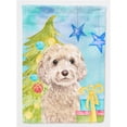 thumbnail image 1 of Carolines Treasures BB9410CHF Champagne Cockapoo Drapeau de Noël Maison de Toile, 1 of 4