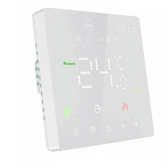 Tuya WiFi Smart Thermostat Electric Floor Heating TRV Water Gas Boiler Temperature Voice Remote Controller 3A,1 * Thermostat,White