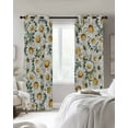 thumbnail image 4 of Farmhouse Daisy Blackout Curtains for Bedroom Living Room Darkening Curtains 54 Inch Long Spring Vintage Country Flower Plant Short Curtain for Small Window Treatment Grommet Drapes 42"x54"x2, 4 of 9