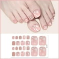 thumbnail image 1 of 22Pcs/Sheet Removable Toe Nail Fake Nail Art Fake Nails French Nails Nail Mani Press Set, 1 of 8