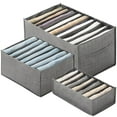 thumbnail image 1 of 3Packs Drawer Organizer for Clothes Storage Bin for Jeans Wardrobe Clothes Organizer for Folded Clothes Fabric Storage Box for Pants, 1 of 12