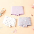 thumbnail image 2 of Balabala Girls 3-Pack Soft Cotton Briefs – Apple & Bunny Print Toddler & Kids Underwear, 2 of 6