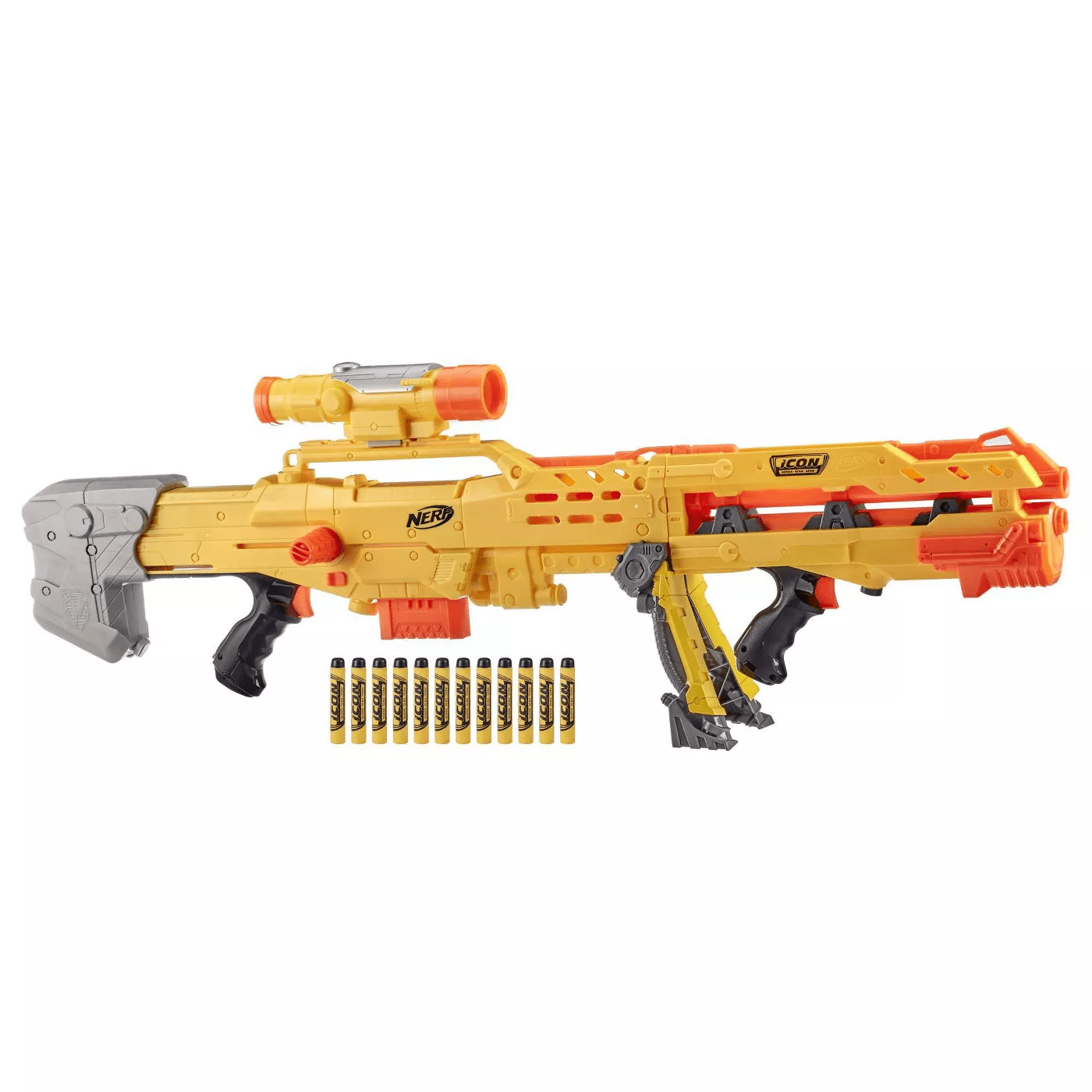 Nerf Longshot CS-6 SNIPER Blaster Dart Gun W/Front Blaster, Bipod