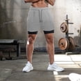 thumbnail image 4 of ilfioreemio Men's 2 in 1 Running Shorts Quick Dry Athletic Shorts with Liner, Workout Shorts with Zip Pockets and Towel Loop, 4 of 7