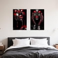 thumbnail image 2 of ZHONGYUTONG 2 Piece African American Wall Art Black Woman Pictures Red Girl Bedroom Wall Decor Afro Women Canvas Prints Female Home Room Decor Framed (11.00" x 14.00" x 2PCS), 2 of 4