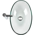 thumbnail image 7 of ELECWISH Bathroom Frosted Vessel Sink Tempered Glass Basin Chrome Faucet Pop-up Drain Combo, 7 of 7
