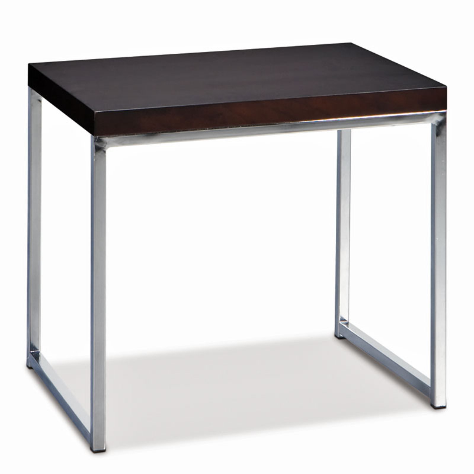OSP Home Furnishings Wall Street End Table. Chrome/Espresso. - image 2 of 2