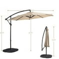 thumbnail image 3 of Sophia & William 10ft Offset Hanging Patio Umbrella Outdoor Sun Shade Patio Market Hanging Umbrella with Crank Handle & Cross Base,Beige, 3 of 8