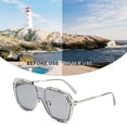 thumbnail image 4 of Gafas de sol anti-ultravioleta retras de las gafas de sol cuadradas del marco grande de una sola pieza, hechas de PC, 4 of 5
