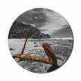 thumbnail image 1 of Shipwreck Mouse Pad for Computers, Weathered Photo of Aged and Decayed Flaking Anchor on the Beach by the Hills Marine, Round Non-Slip Thick Rubber Modern Mousepad, 8" Round, Orange, by Ambesonne, 1 of 2