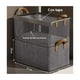 thumbnail image 5 of Cajas Organizadoras De Tela Con Tapa Y Soporte De Acero 2pcs café oscuro, 5 of 5