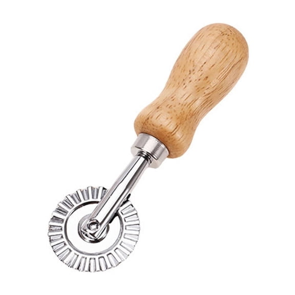 AUQ Pastry Cutter,Stainless Steel Blade Ravioli Cutter,Short HAndle Design Easy To Use Dough Cutter,Sillver-2
