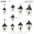 thumbnail image 4 of Livex Lighting - Wentworth - 3 Light Large Outdoor Wall Lantern In Classic, 4 of 10