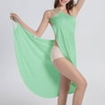 thumbnail image 2 of Ladies Sling Midi Dress Asymmetric Solid Color Slim Fit Backless Vacation Outfit, 2 of 8