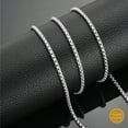 thumbnail image 7 of Stainless Steel Silver Round Box Chain by INFINIQUE CREATIONS - Bracelet and Silver Necklace for Women and Men, 1mm-5mm, 7'-38', Silver) - 1 Pack, 7 of 7