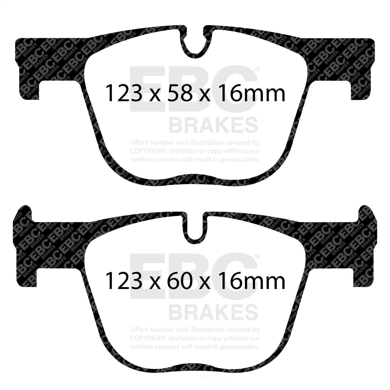 EBC Brakes Redstuff Premium Fast Street Pad For All Engine Sizes Fits select: 2017-2018 BMW 330, 2012-2016 BMW 335
