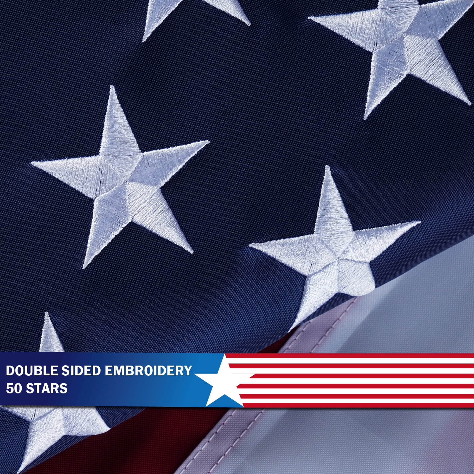 TOPFLAGS Premium American Flag 4x6 Outdoor, Heavy Duty 210D Nylon US Flag, Strongest Longest Lasting with Embroidered Stars/Sewn Stripes/Brass Grommets