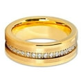 thumbnail image 4 of 8mm- Yellow Gold Tungsten Wedding Band - Yellow Gold Ring - Tungsten Ring (14.5), 4 of 4