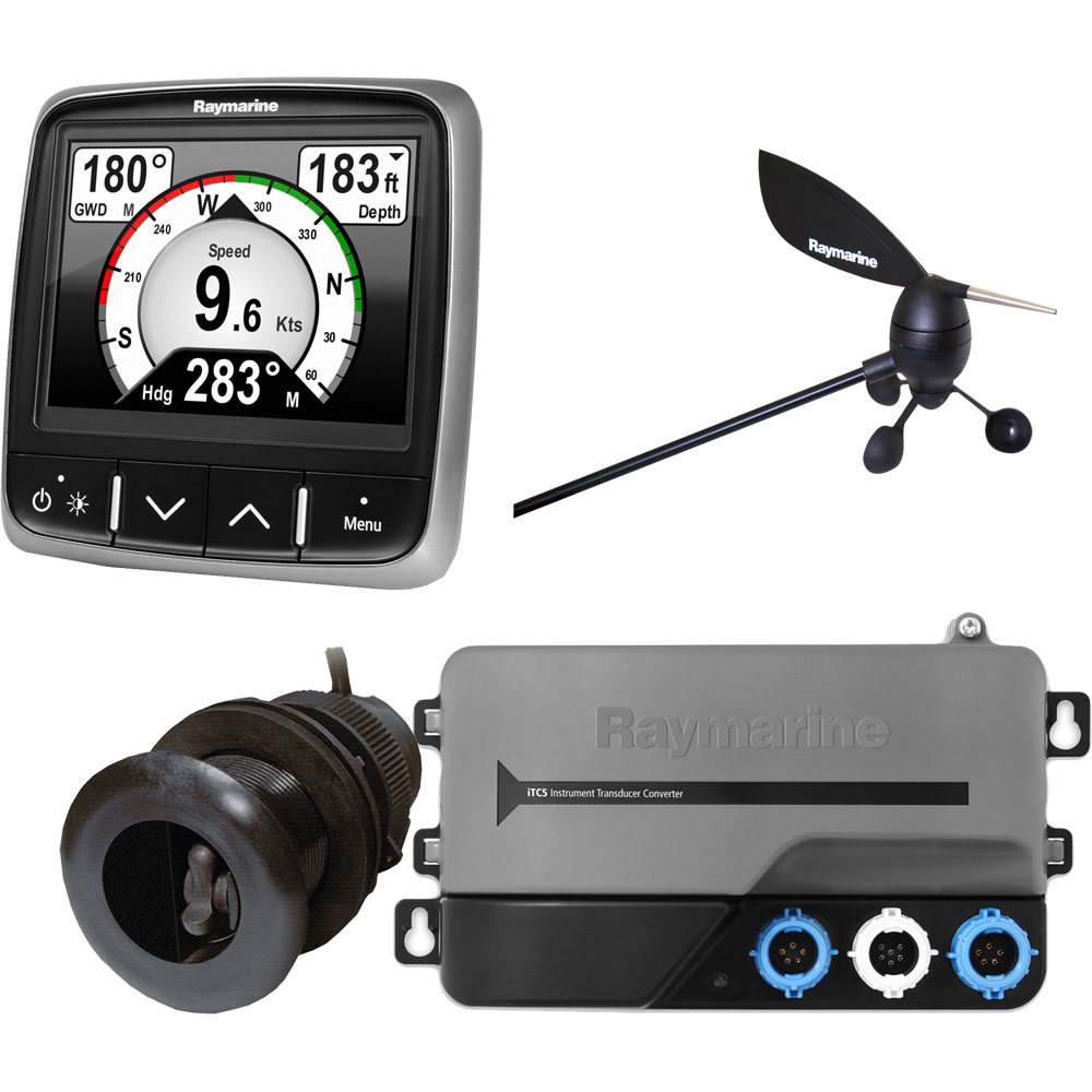 Raymarine 51287M i70 System Pack, Wind, Depth, Speed w/iTC5 Transducer