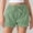 Green, variant on ZZwxWA Women's Y2k Cute Gingham Shorts Smocked Paper Bag Shorts Plaid Wide Leg Ruffle Shorts