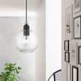 thumbnail image 5 of 48972-04 Livex Lighting Downtown - 1 Light Sphere Pendant In Industrial Style-16.25 Inches Tall and 8 Inches Wide-Black/Brushed Nickel Finish, 5 of 9
