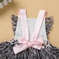 thumbnail image 6 of IBTOM CASTLE Toddler Baby Girls 1st Birthday Outfit Tulle Romper Princess Tutu Dress with Headband Cake Smash Photo Shoot Clothes Set 18-24 Months Brown Leopard, 6 of 8