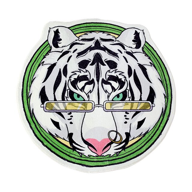 Alfombras de estilo moderno para sala de estar, decoración de dormitorio de dibujos animados, Alfombra de Tigre, alfombrilla antideslizante para el hogar, alfombra suave y esponjosa para niños Fivean unisex