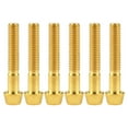 thumbnail image 2 of Wanyifa Titanium Ti M6 x 35 40 45 mm Allen Hex Screw Socket Cap Tapered Bolt,M6X35mm,Gold,6 Pcs, 2 of 5