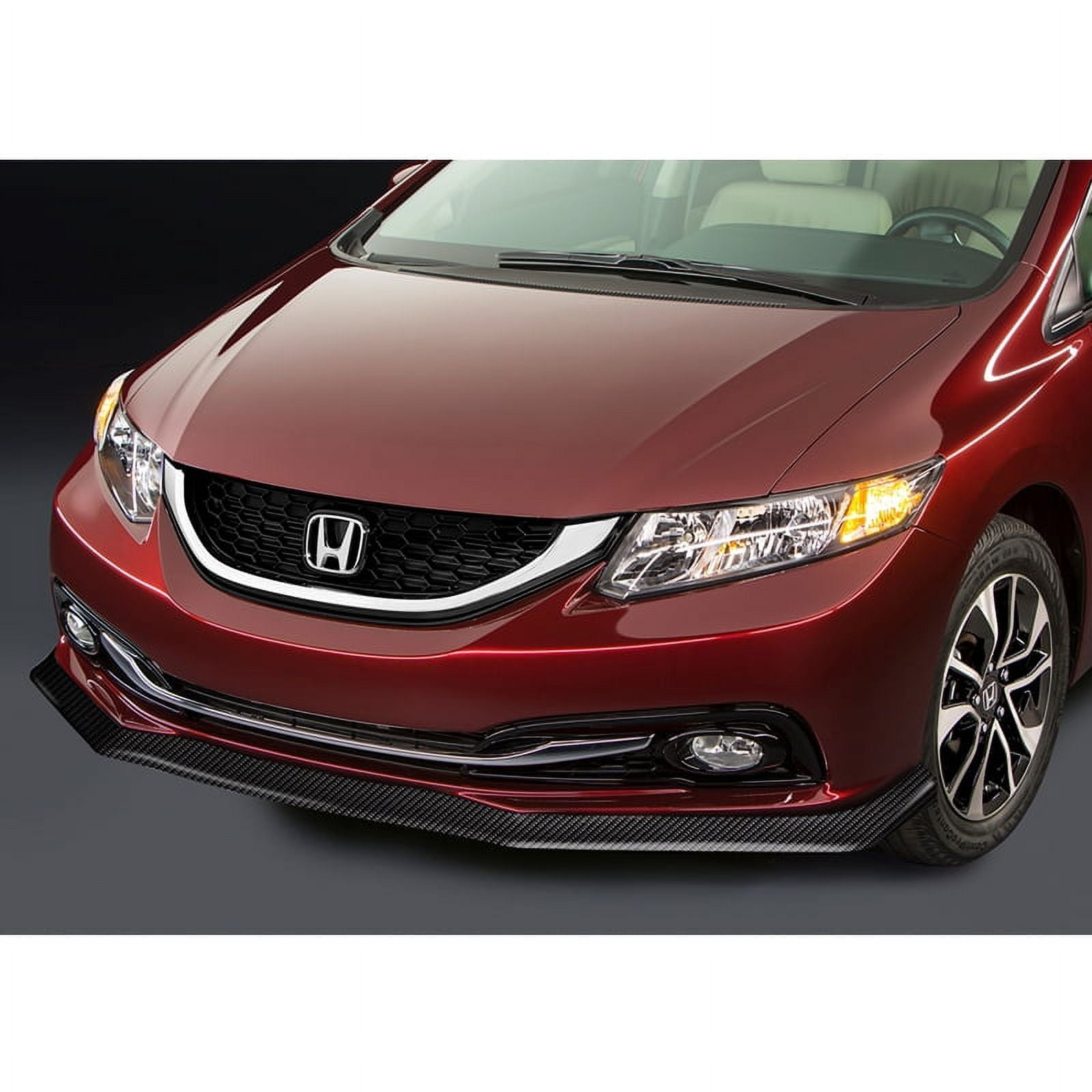 Stay Tuned Performance For 2013-2015 Honda Civic Sedan Carbon Look Aero-Style Front Bumper Body Kit Lip