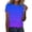 Purple, variant on MEICHEN Women Letter Printing Round Neck Short Sleeve T Shirt Tops Casual Shirts Summer Fashion Clothing for Women