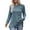 Blue, variant on Tittly T Shirts for Women Long Sleeve Shirts for Women Women's Round Neck Bar Brushed Hem Solid Color Button T Shirt Womens Tops New Years Eve Outfits Women Womens Summer Tops A L