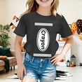 thumbnail image 3 of Girls T Shirts Short Sleeve Crewneck Casual Crayon Graphic Tshirts Kids Back to School Shirt 3-16 Years, 3 of 5