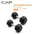 thumbnail image 2 of Par de Mancuernas Hexagonales Recubiertas CAP Barbell 11,3 kg, 2 of 6