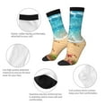 thumbnail image 3 of Pofeuu Tropical Beach With Starfish Print Crew Socks, Adult Running Hiking Socks for Youth and Adult, 3 of 6
