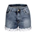 thumbnail image 6 of Womens Jean Shorts Stretch Denim Women's Slim Shorts Thin Elasticity with Zipper Was Lace Women's Jeans, 6 of 9